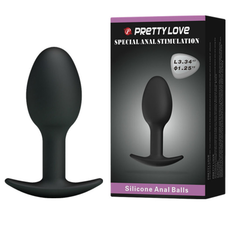 Pretty Love - Plug Anal En Silicone 6.5 Cm Noir